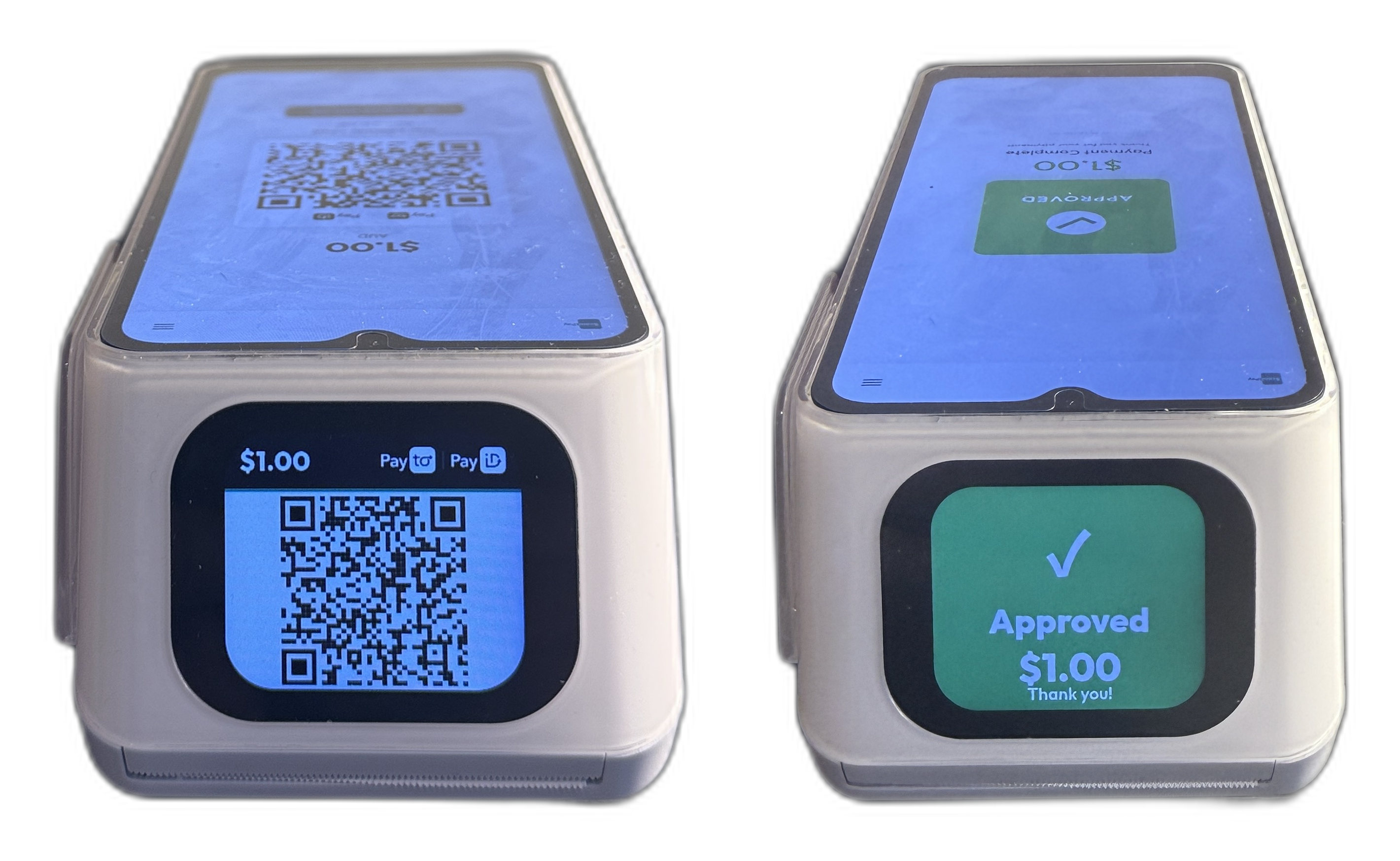 Smart POS payment screens side by side